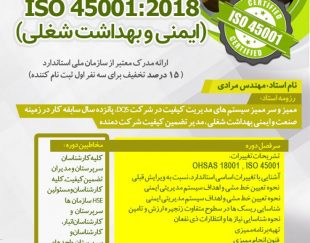 دوره آموزشی استاندارد ISO45001 ایمنی و بهداشت شغلی